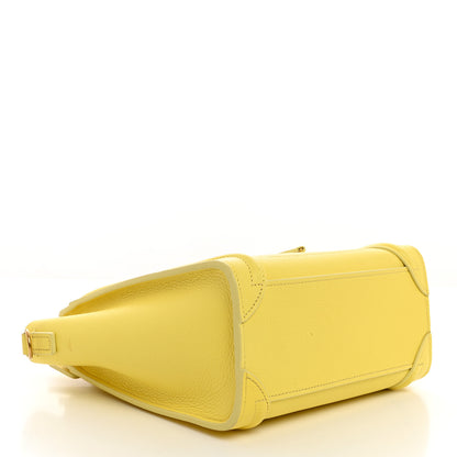 Celine Drummed Calfskin Nano Luggage Acacia 4 of 11