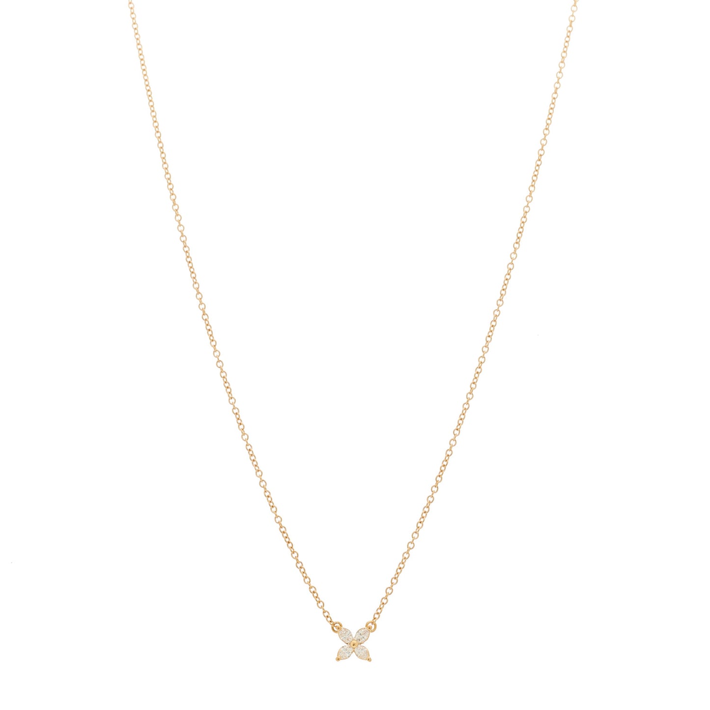 18K Rose Gold Diamond Mini Victoria Necklace