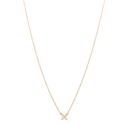 Tiffany 18K Rose Gold Diamond Mini Victoria Necklace 1 of 6