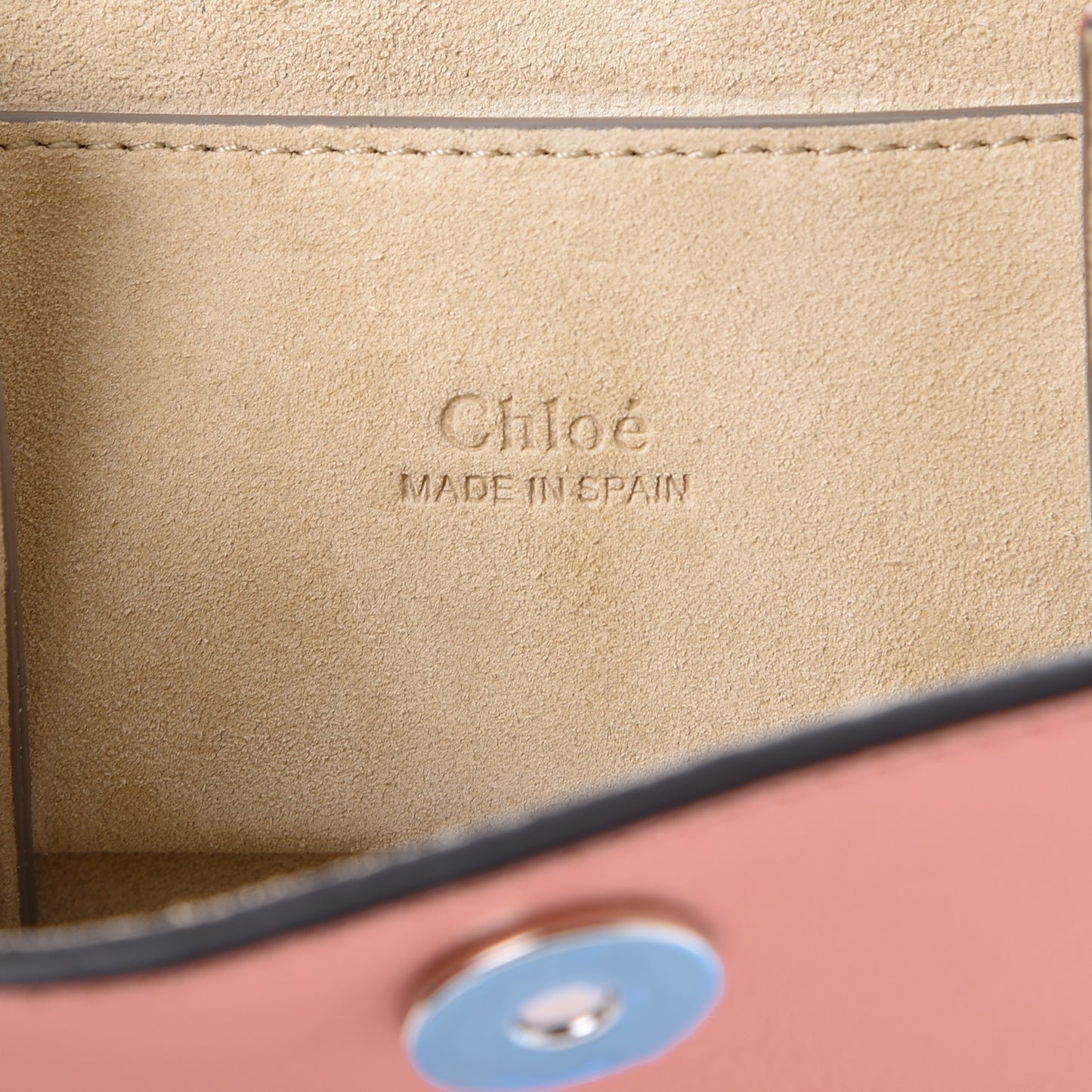 Suede Calfskin Mini Faye Bracelet Bag Ideal Blush