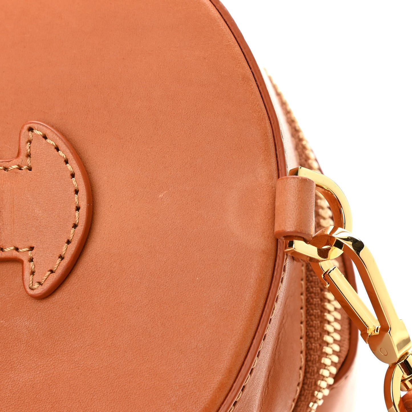 Calfskin Train Case Crossbody Cammello