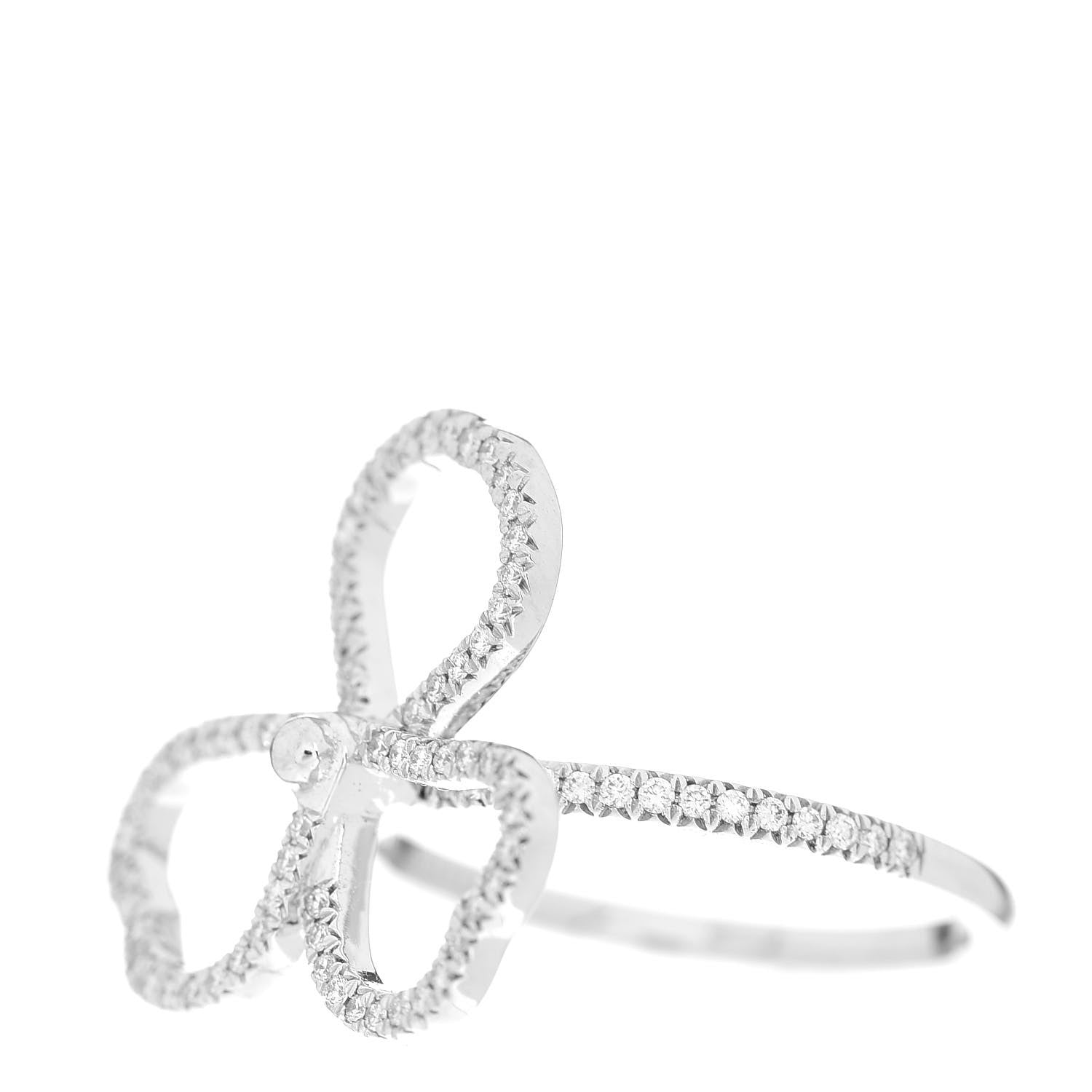 Tiffany Platinum Diamond Open Paper Flowers Ring 52 6 3 of 5