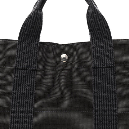 Hermes Canvas Herline MM Tote Grey 7 of 11