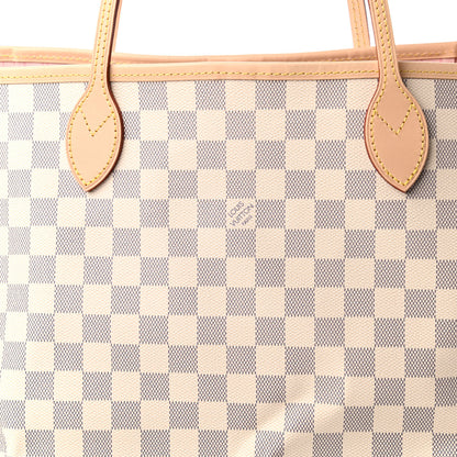 Louis Vuitton Damier Azur Neo Neverfull MM Rose Ballerine 9 of 10