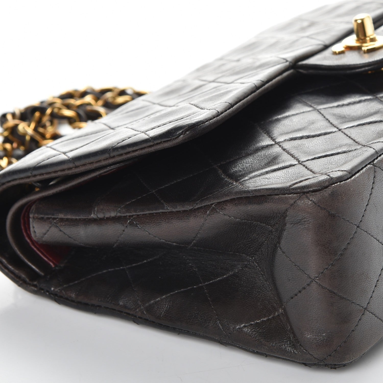 Chanel Lambskin Quilted Medium Double Flap Black 10 of 11