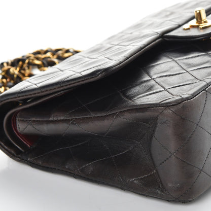 Chanel Lambskin Quilted Medium Double Flap Black 10 of 11