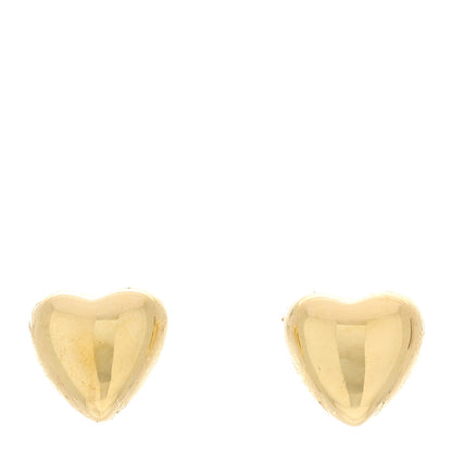 Tiffany 18K Yellow Gold Heart Stud Earrings 1 of 4