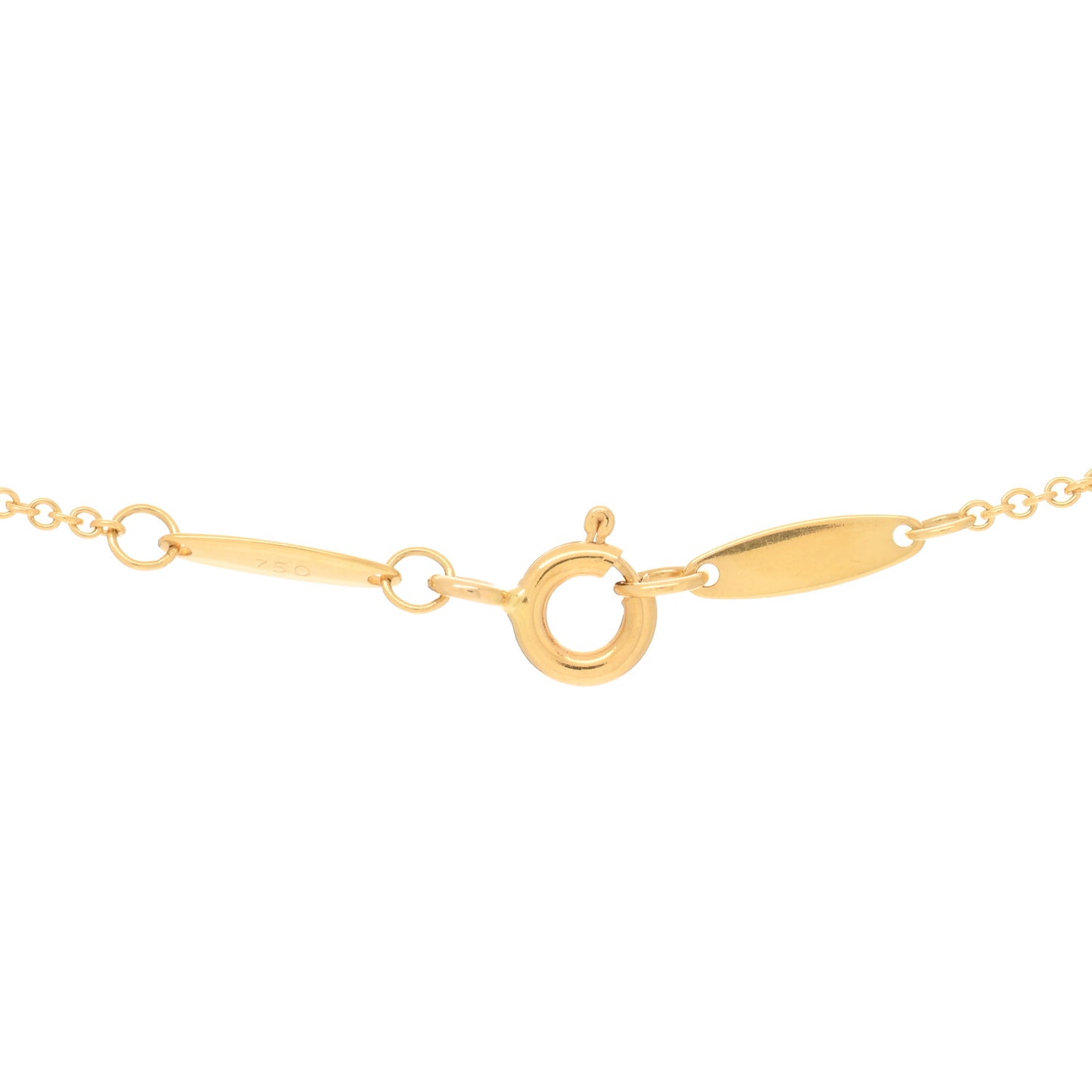 18K Yellow Gold Diamond .05ct Elsa Peretti Diamonds by the Yard Pendant Necklace