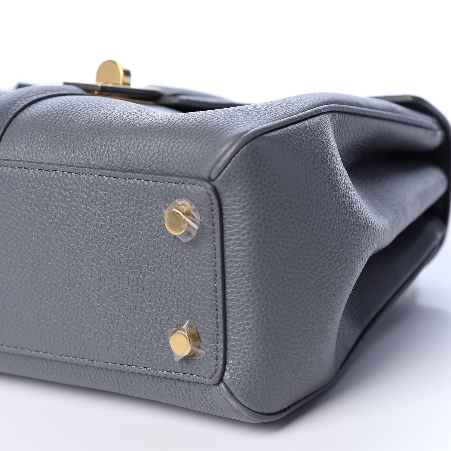 Celine Grained Calfskin Small 16 Top Handle Bag Medium Grey 8 of 9