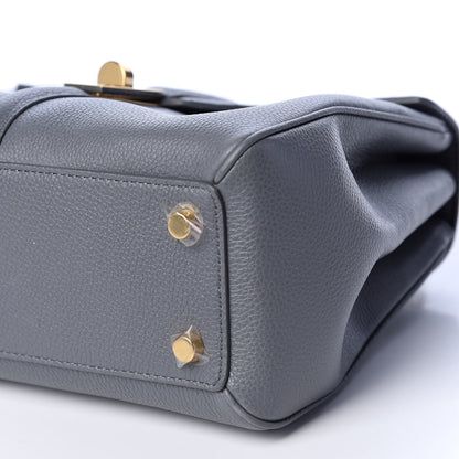 Celine Grained Calfskin Small 16 Top Handle Bag Medium Grey 8 of 9