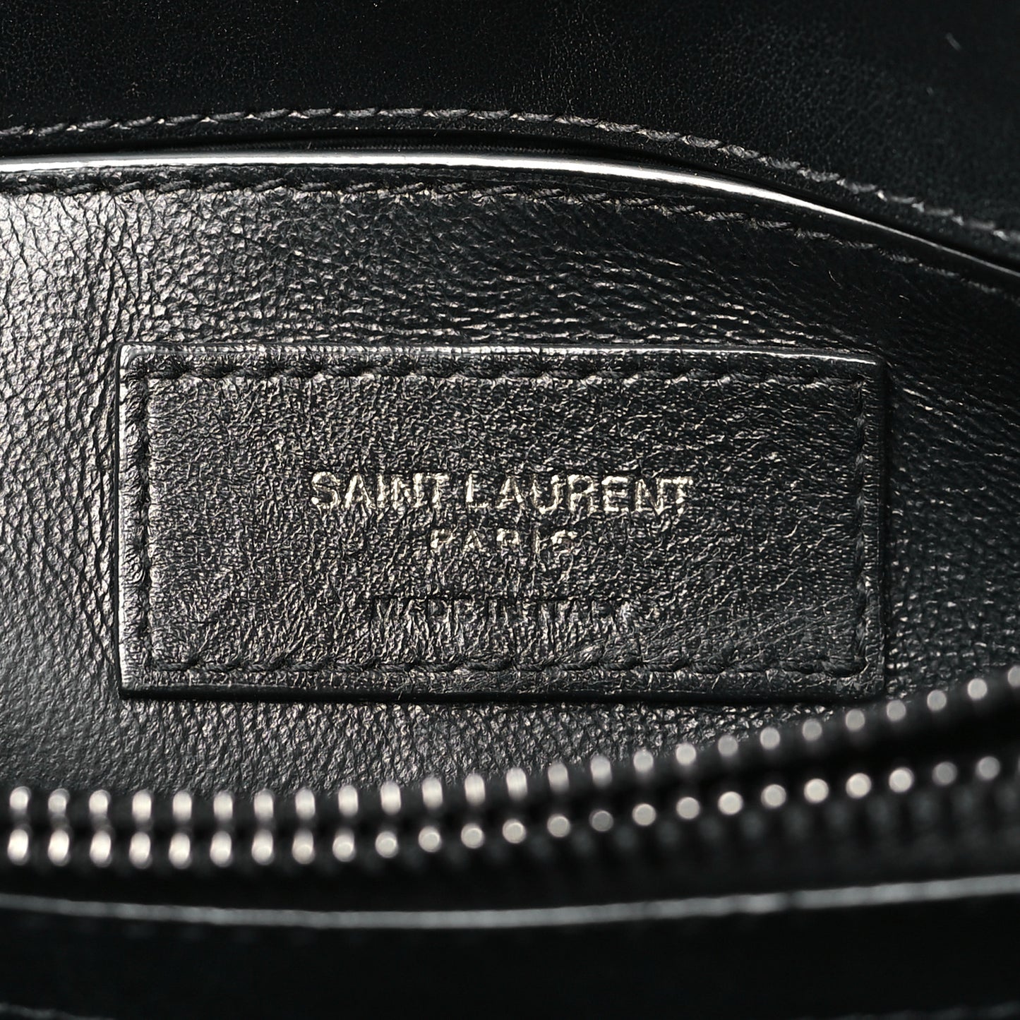 Calfskin Y Quilted Monogram Monochrome Small Loulou Chain Satchel Black