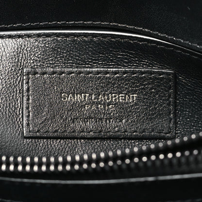 Saint Laurent Calfskin Y Quilted Monogram Monochrome Small Loulou Chain Satchel Black 6 of 12