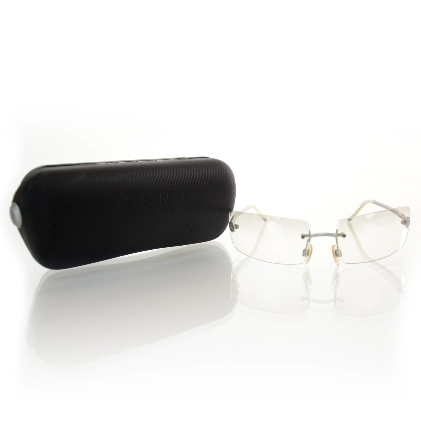 Frameless CC Logo Sunglasses 4047 Clear
