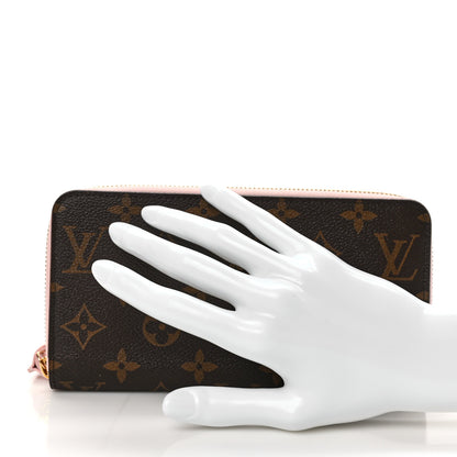 Louis Vuitton Monogram Pompon Zippy Wallet Rose Ballerine 2 of 8