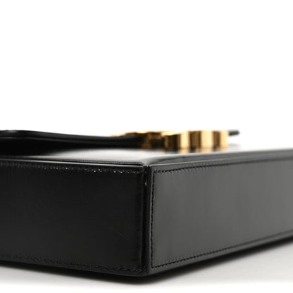 Celine Shiny Calfskin Triomphe Chain Box Bag Black 8 of 9