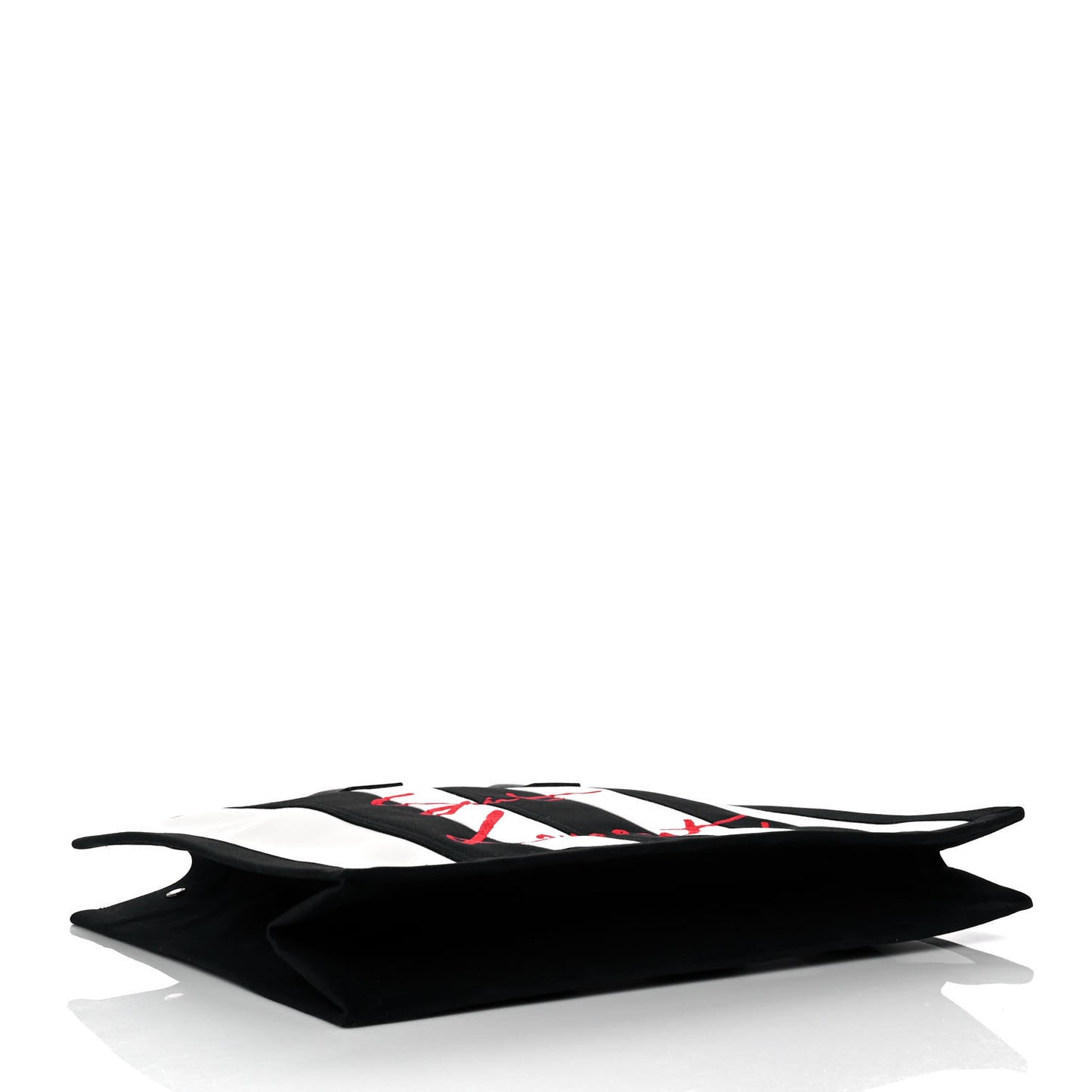 Canvas Noe Striped Tote Black White
