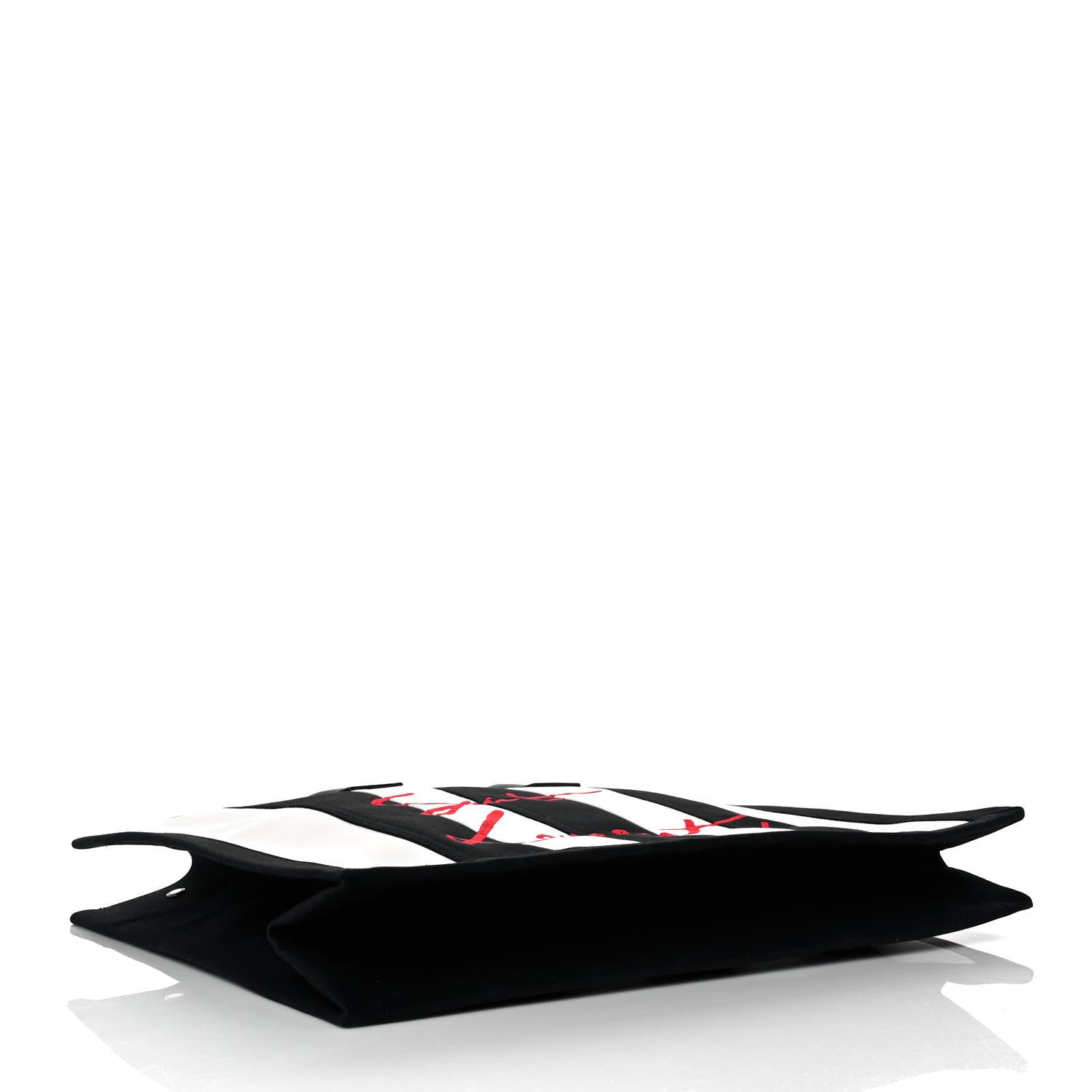 Saint Laurent Canvas Noe Striped Tote Black White 4 of 9