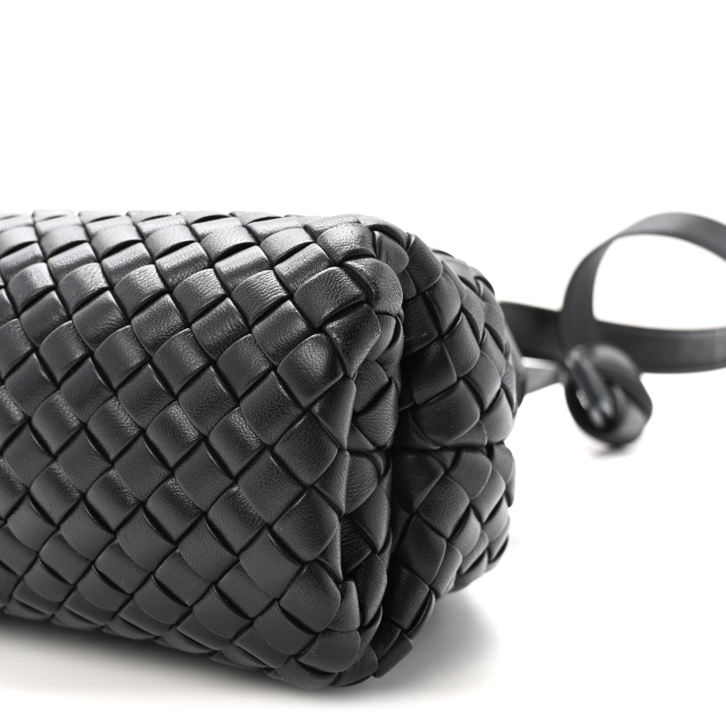 Nappa Intrecciato Padded Small The Top Handle Tote Bag Black
