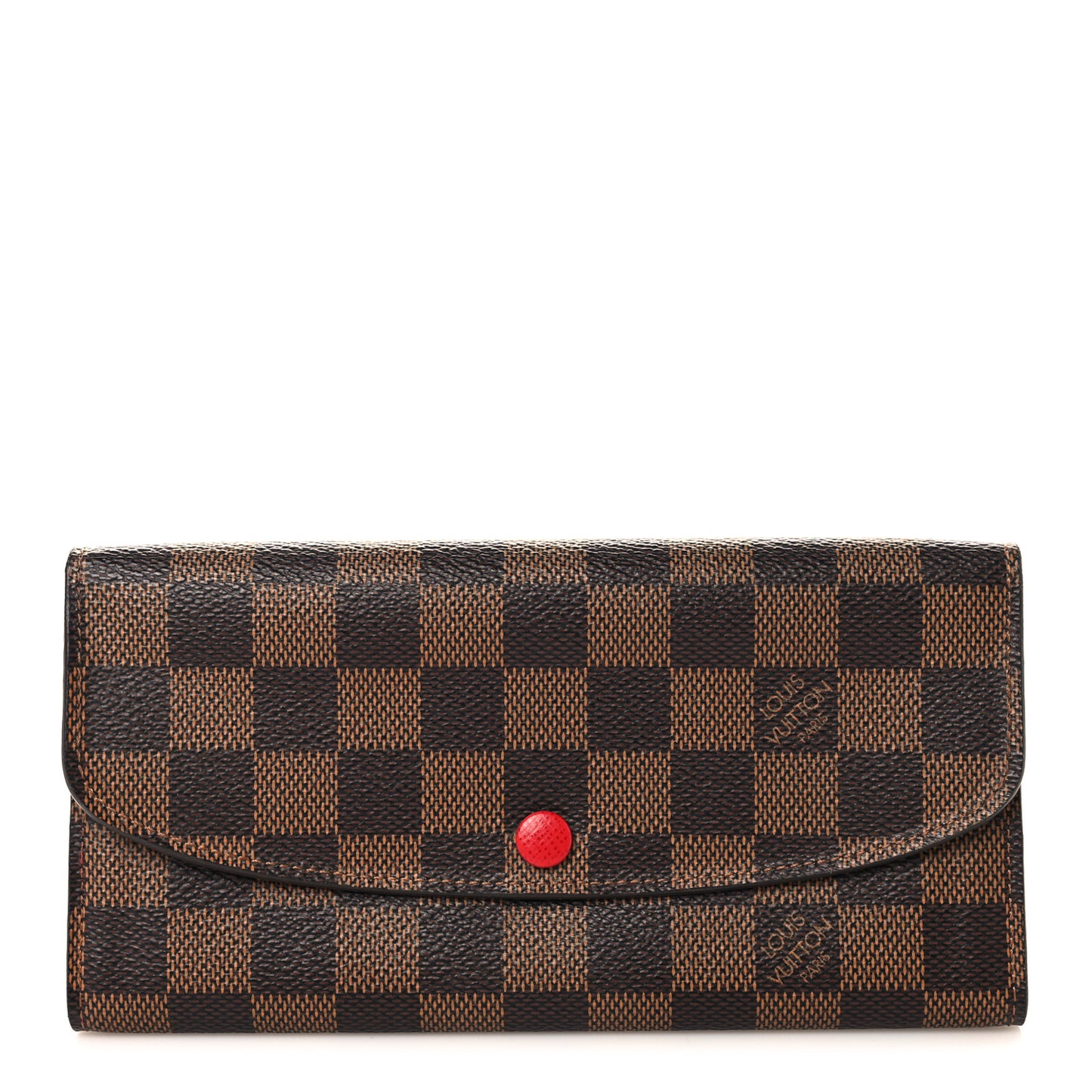 Damier Ebene Emilie Wallet Red