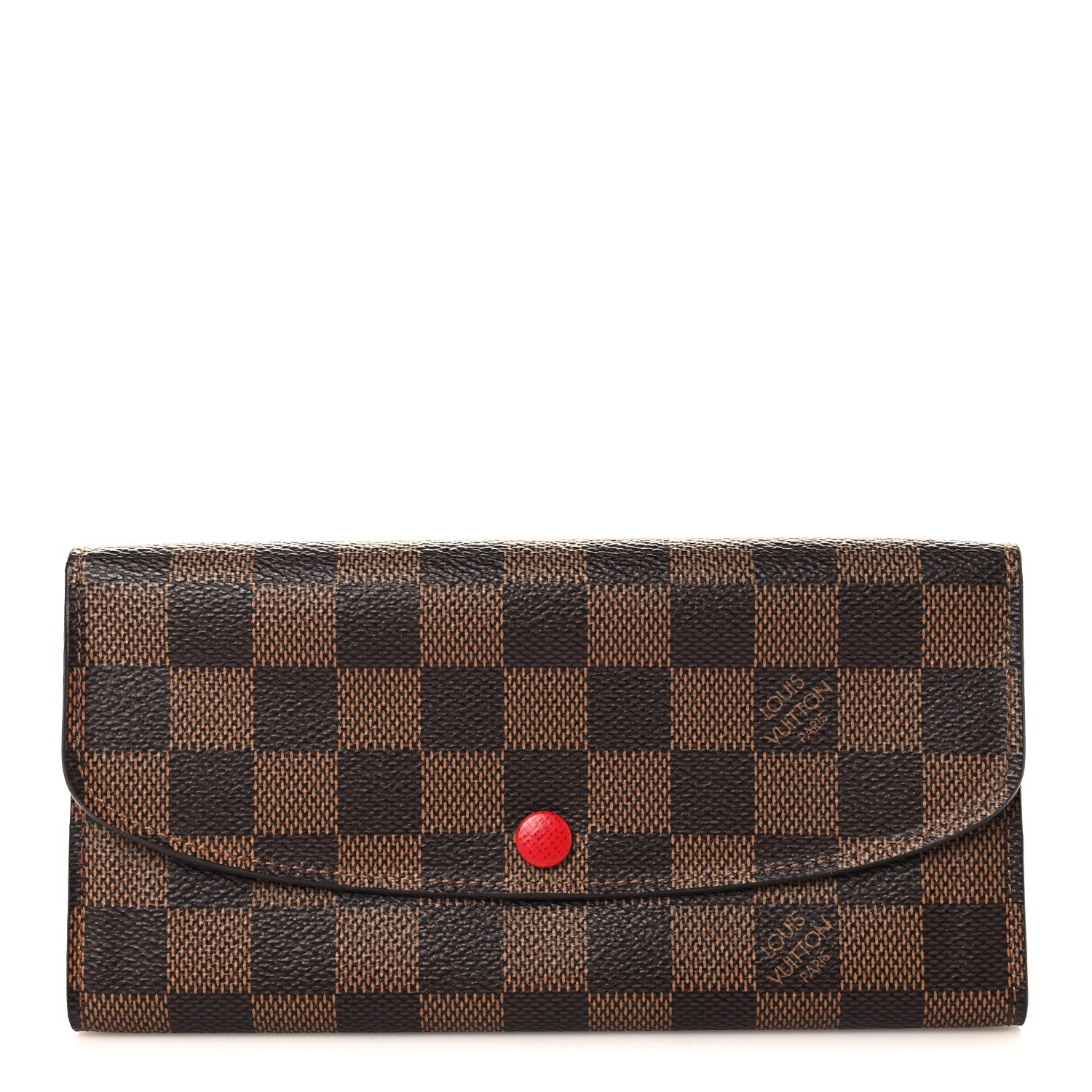 Louis Vuitton Damier Ebene Emilie Wallet Red 1 of 6