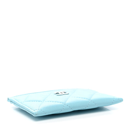 Chanel Lambskin Quilted Card Holder Light Blue 4 of 8