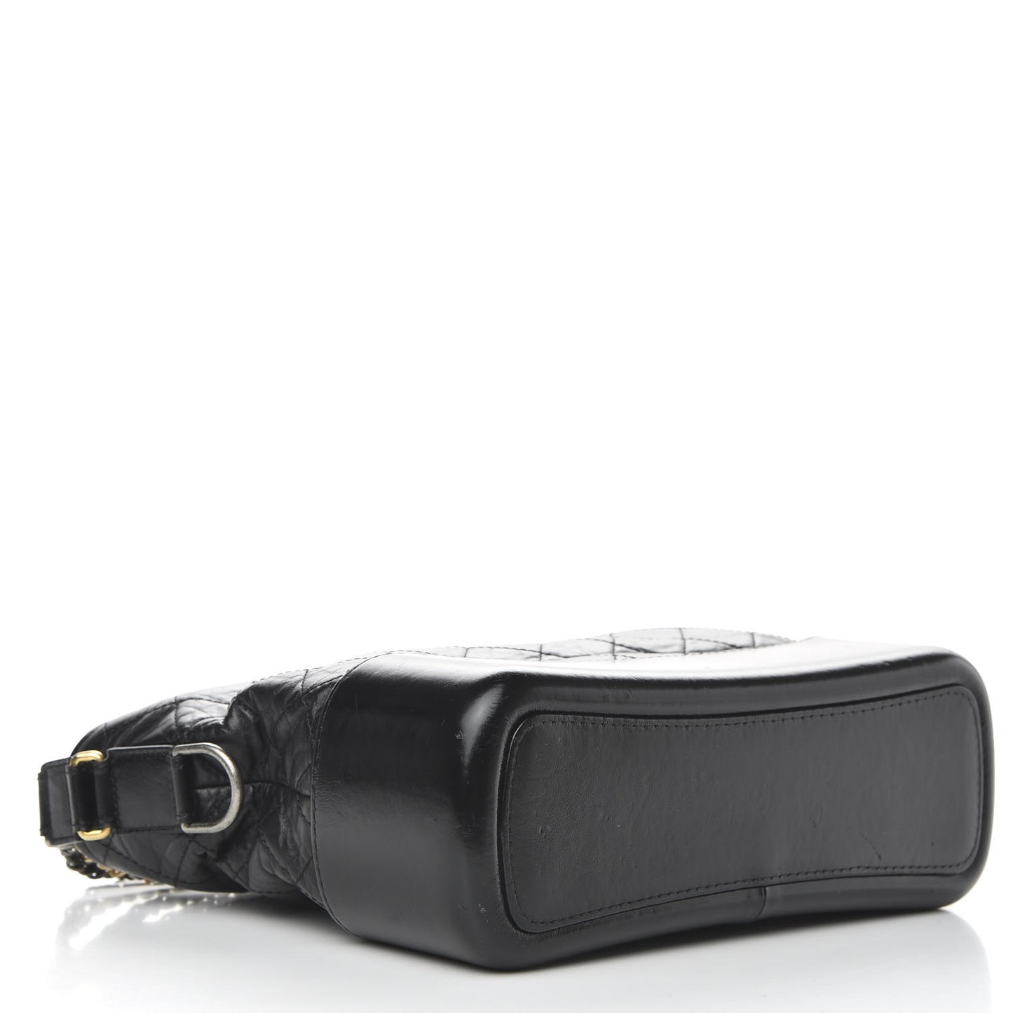 Aged Calfskin Quilted Medium Gabrielle Hobo Black