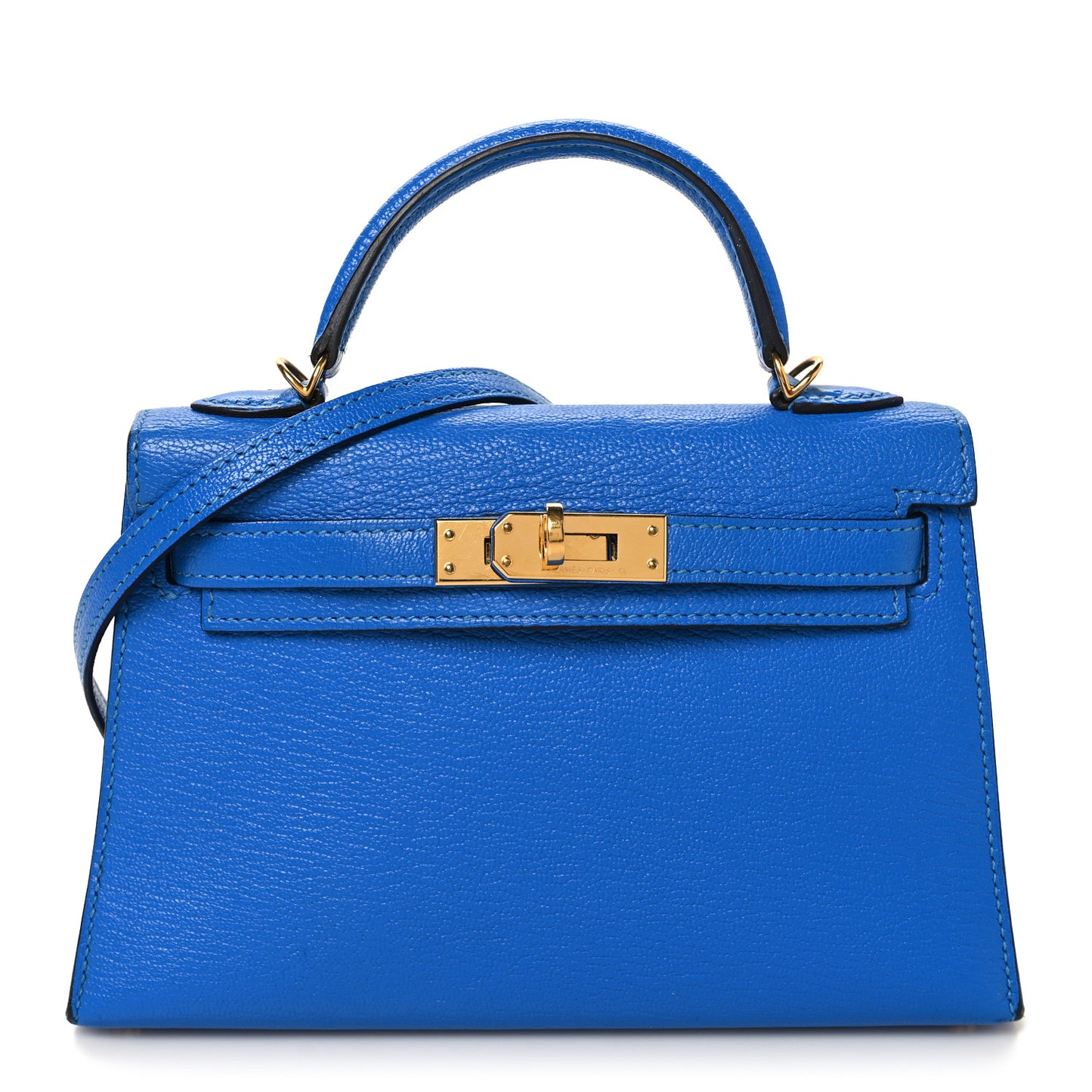 Chevre Mysore Mini Kelly Sellier 20 Bleu Hydra