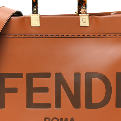 Fendi Vitello King Plexiglass Medium Fendi Sunshine Shopper Tote Cuoio 7 of 9
