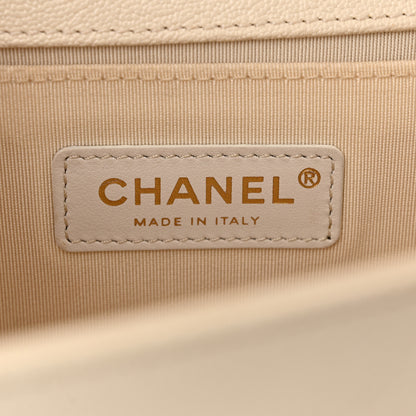 Chanel Caviar Quilted Medium Boy Flap Ivory 6 of 11