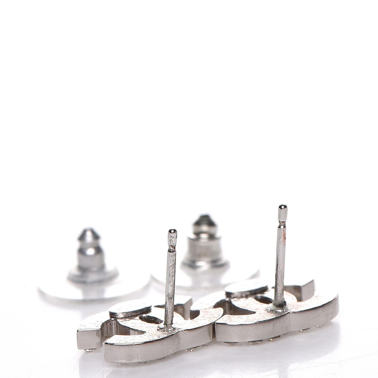 Crystal Timeless CC Earrings Silver