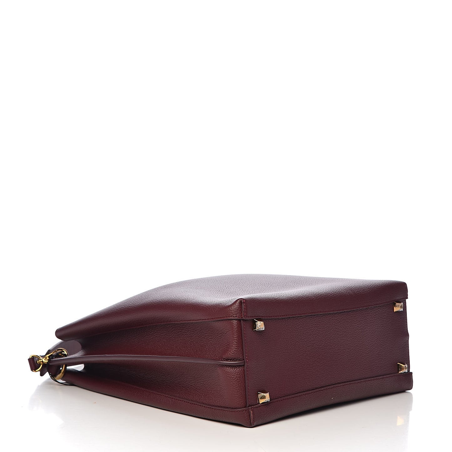 Grained Calfskin Large Milla Hobo Rustic Brown