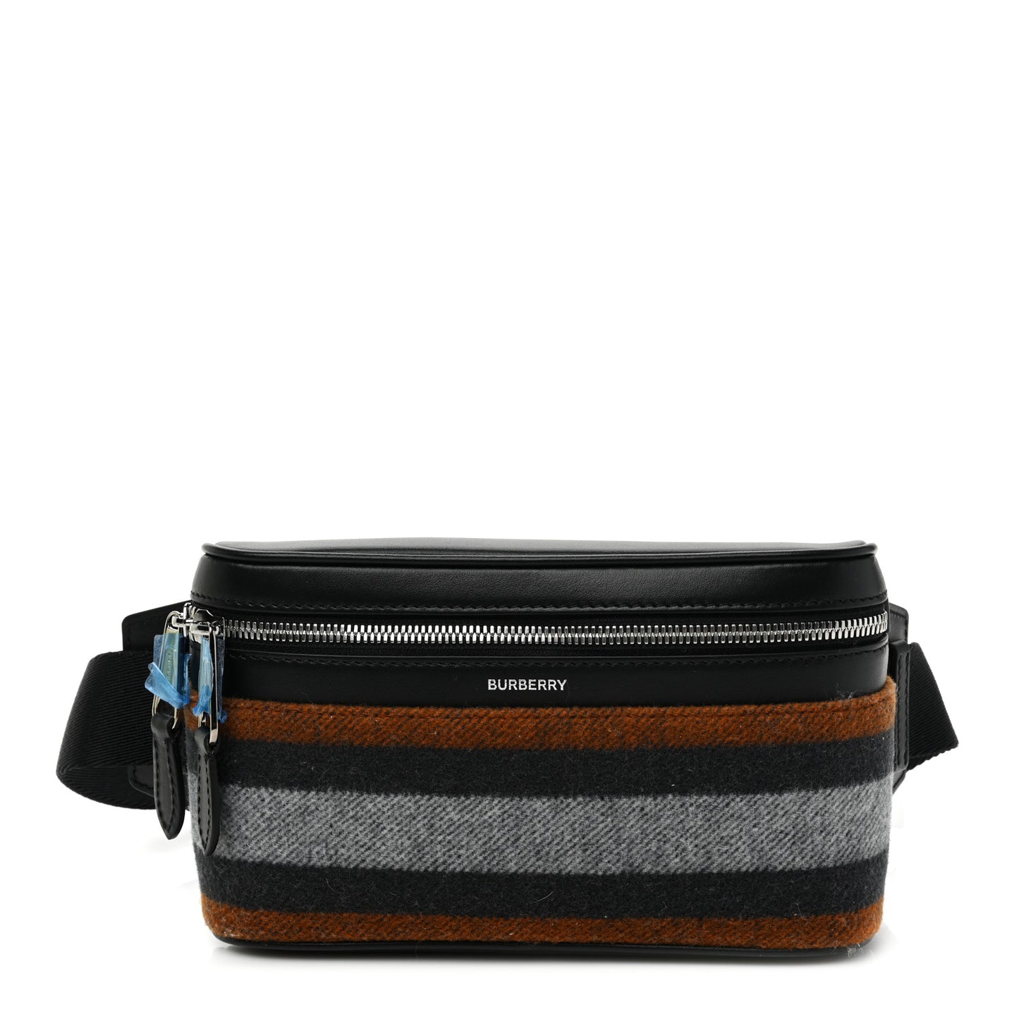 Calfskin Wool Small Cube Bum Bag Mid Grey