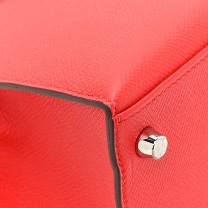 Hermes Epsom Kelly Sellier 25 Rouge De Coeur 9 of 14