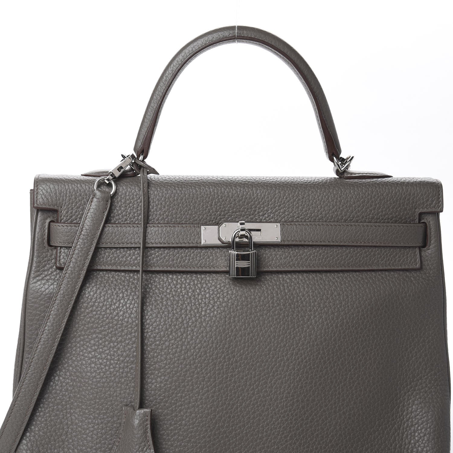 Hermes Taurillon Clemence Kelly Retourne 35 Etain 7 of 9