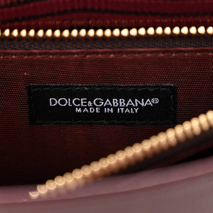 Dolce & Gabbana Iguana Calfskin Embossed Mini Miss Sicily Chain Wallet Burgundy 6 of 11