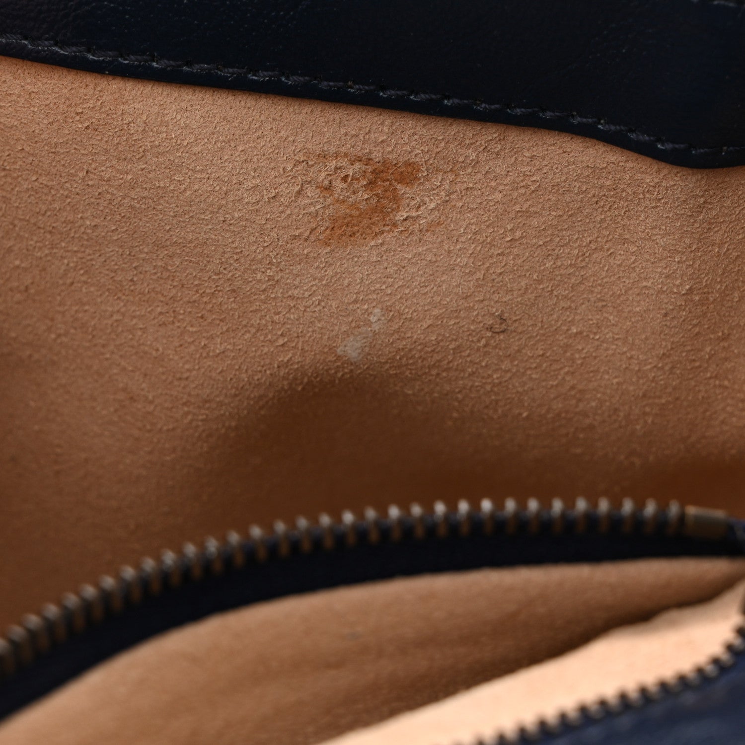 Gucci Vintage Effect Calfskin Matelasse Diagonal Small Torchon GG Marmont Shoulder Bag Mystic White Blue Agata 14 of 14