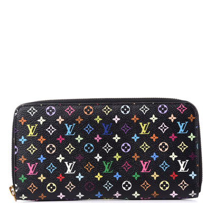 Louis Vuitton Monogram Multicolor Zippy Wallet Black Grenade 1 of 9