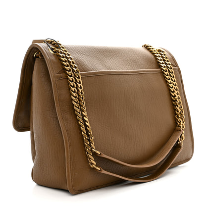 Saint Laurent Grained Lambskin Monogram Large Niki Chain Satchel Dark Cork 3 of 12