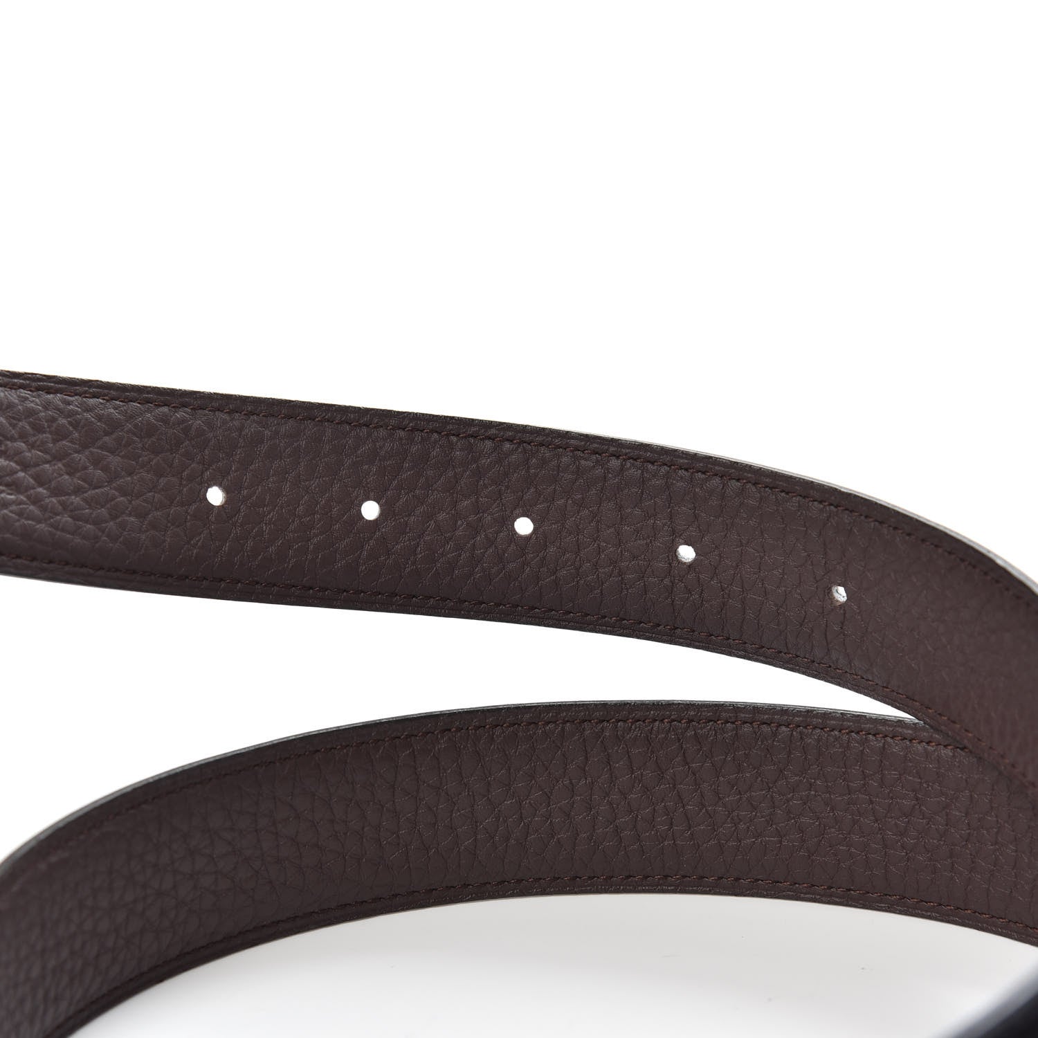 Hermes Box Togo H Belt 90 Black Chocolate 3 of 5