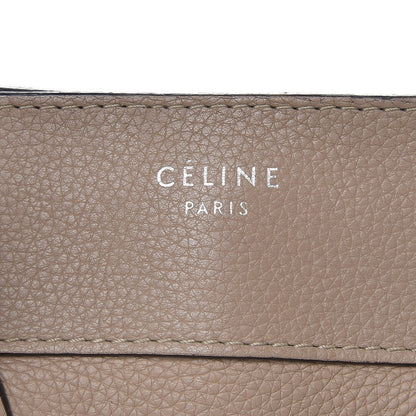 Celine Drummed Calfskin Mini Luggage Dune 7 of 19