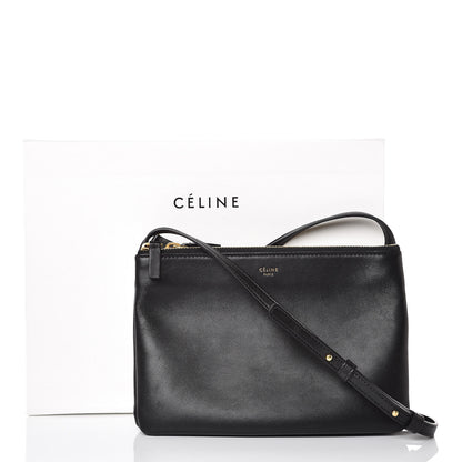 Celine Lambskin Small Trio Crossbody Bag Black 11 of 11