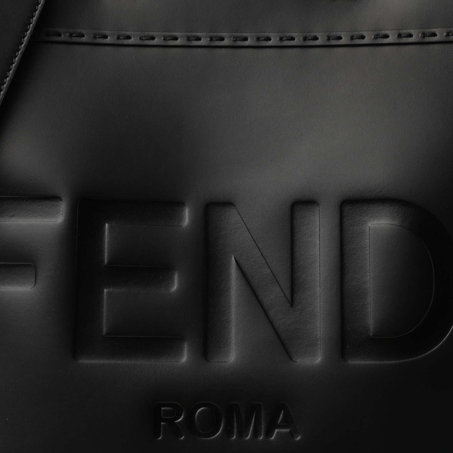 Fendi Vitello King Plexiglass Medium Fendi Sunshine Shopper Tote Black 10 of 10