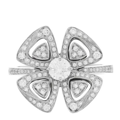 Bulgari 18K White Gold Diamond Fiorever Ring 56 7.5 1 of 5
