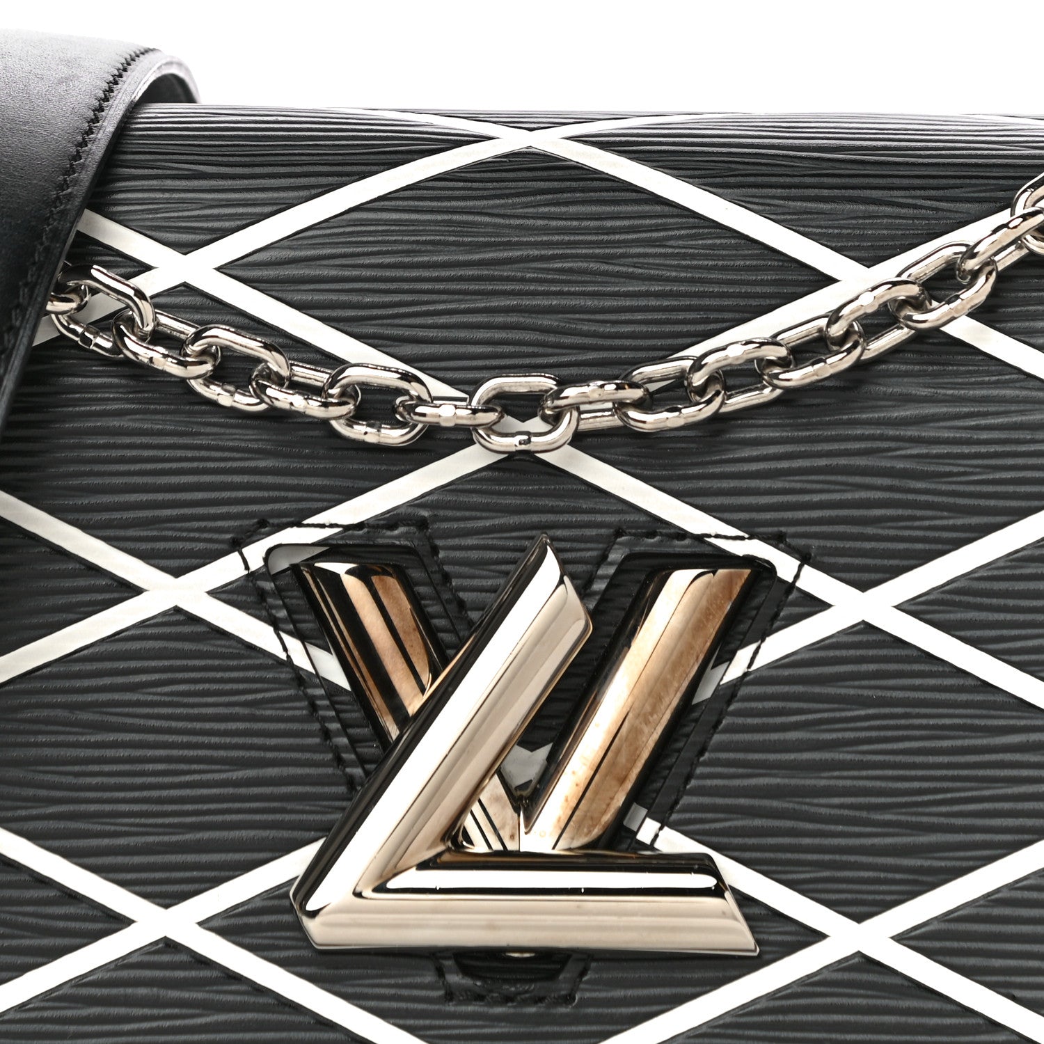 Louis Vuitton Epi Malletage Twist Shoulder Bag PM Black 7 of 9