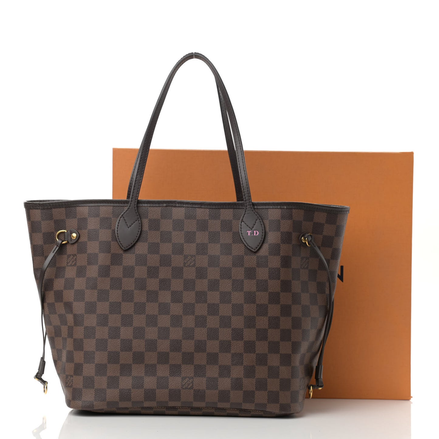 Damier Ebene Neo Neverfull MM Rose Ballerine