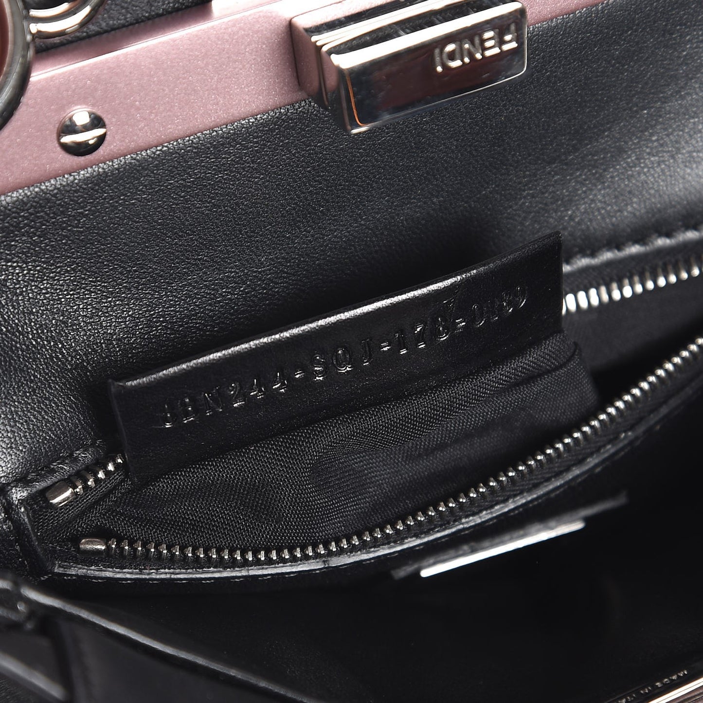 Nappa Studded Mini Peekaboo Iconic Satchel Black Multicolor