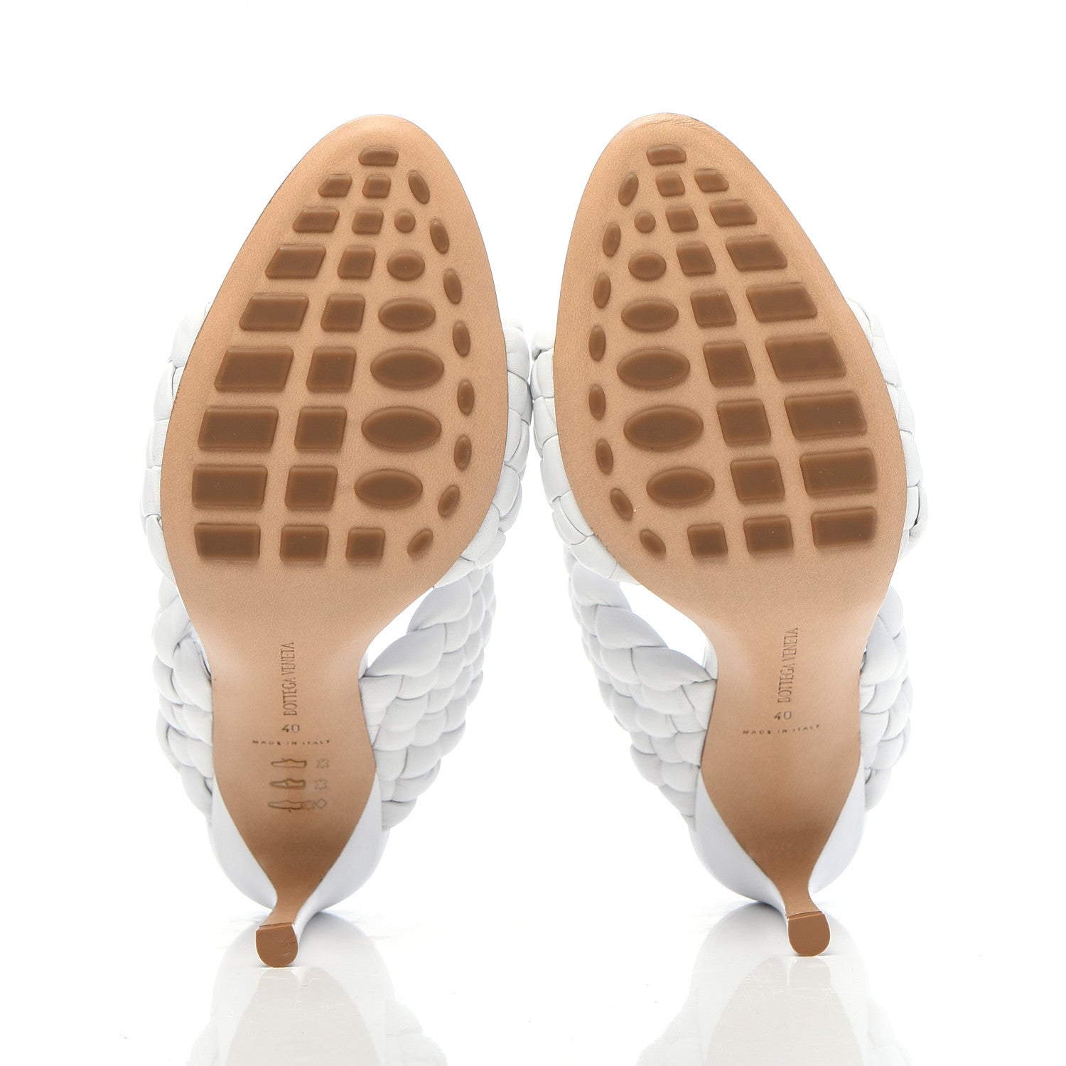 Bottega Veneta Nappa Twisted Padded Intrecciato Curve Slide Sandals 40 Optic White 5 of 7