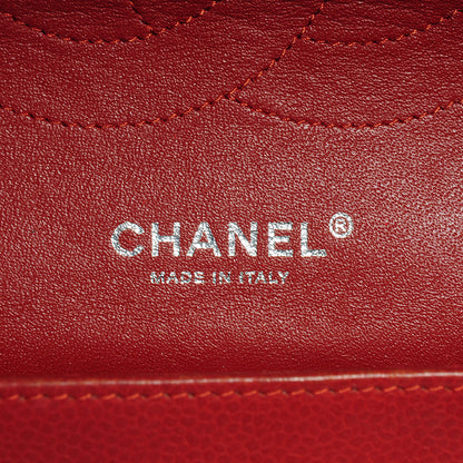 Chanel Caviar Jumbo Double Flap Dark Red 6 of 7