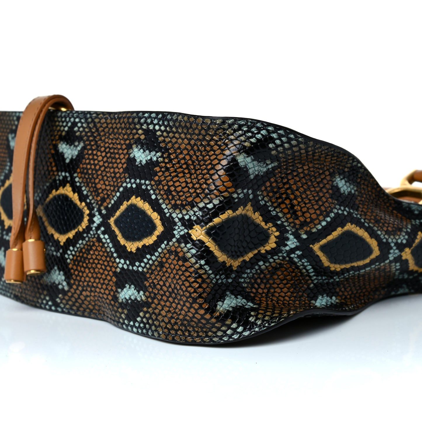 Snakeskin Calfskin Embossed Medium Marcie Satchel Multicolor