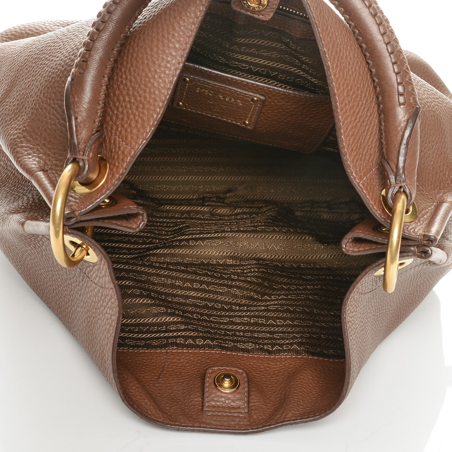 Prada Vitello Daino Hobo Palissandro 5 of 6